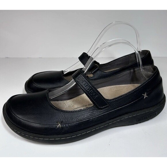 BIRKENSTOCK Iona Black Leather Mary Janes Shoes EU 40 US 9-9.5 - Picture 1 of 11